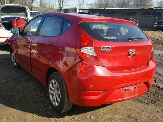 KMHCT5AE4EU190313 - 2014 HYUNDAI ACCENT GLS RED photo 3