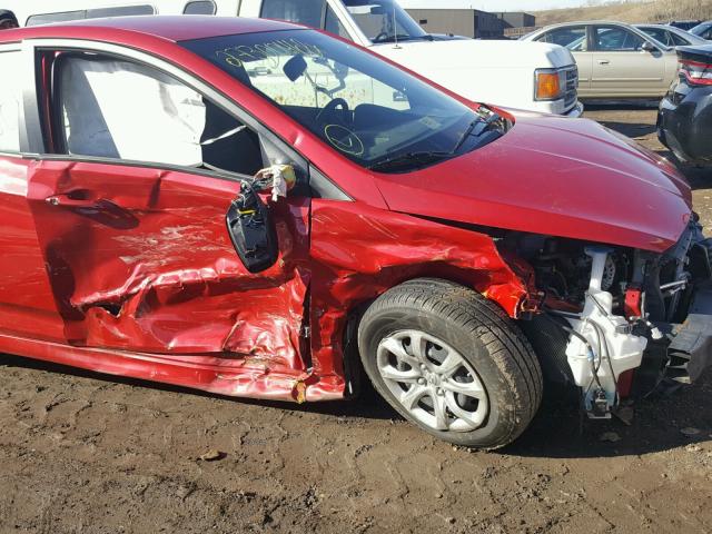 KMHCT5AE4EU190313 - 2014 HYUNDAI ACCENT GLS RED photo 9