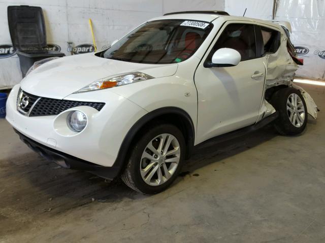 JN8AF5MR3ET350726 - 2014 NISSAN JUKE S WHITE photo 2