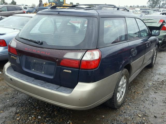 4S3BH665X27648706 - 2002 SUBARU LEGACY OUT BLUE photo 4