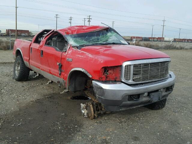 1FTSW31F62EB35047 - 2002 FORD F350 SRW S RED photo 1