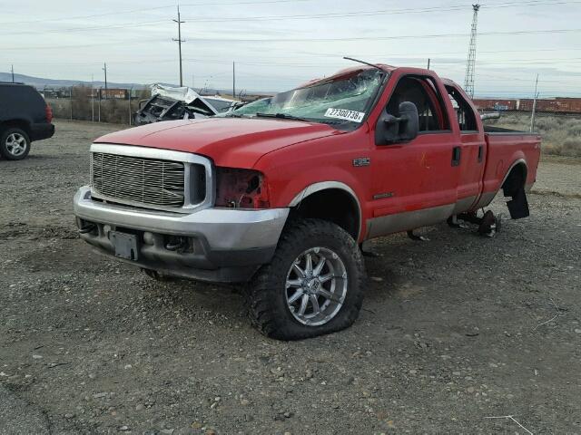 1FTSW31F62EB35047 - 2002 FORD F350 SRW S RED photo 2