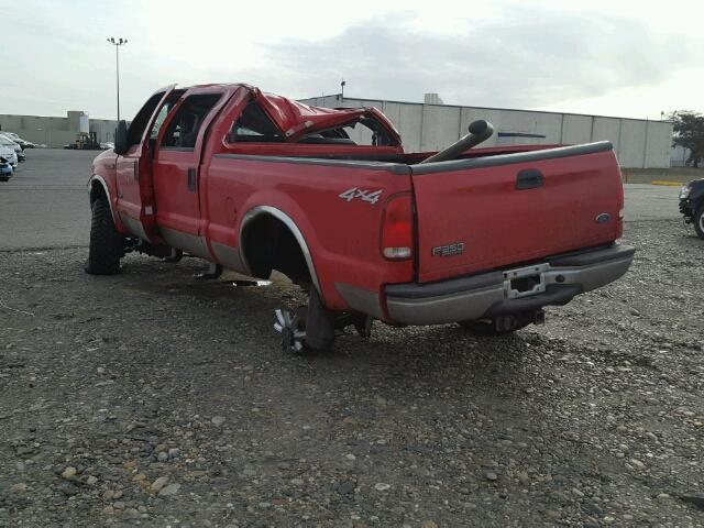 1FTSW31F62EB35047 - 2002 FORD F350 SRW S RED photo 3