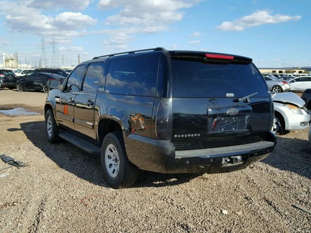 3GNFC16J87G103929 - 2007 CHEVROLET SUBURBAN C BLACK photo 3