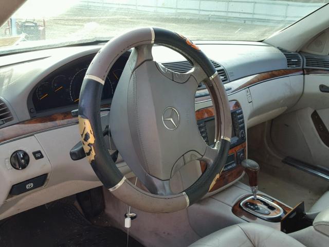 WDBNG75J75A454287 - 2005 MERCEDES-BENZ S 500 SILVER photo 9