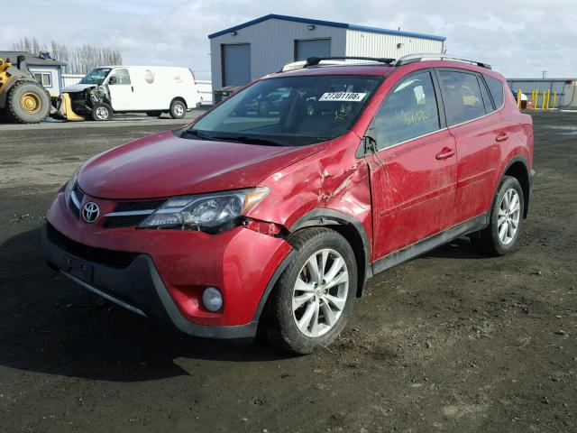 2T3DFREV9DW097466 - 2013 TOYOTA RAV4 LIMIT RED photo 2