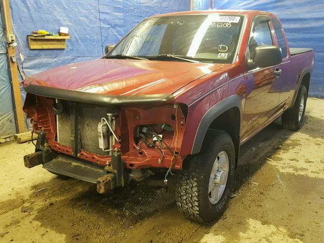 1GCDT196658172693 - 2005 CHEVROLET COLORADO MAROON photo 2