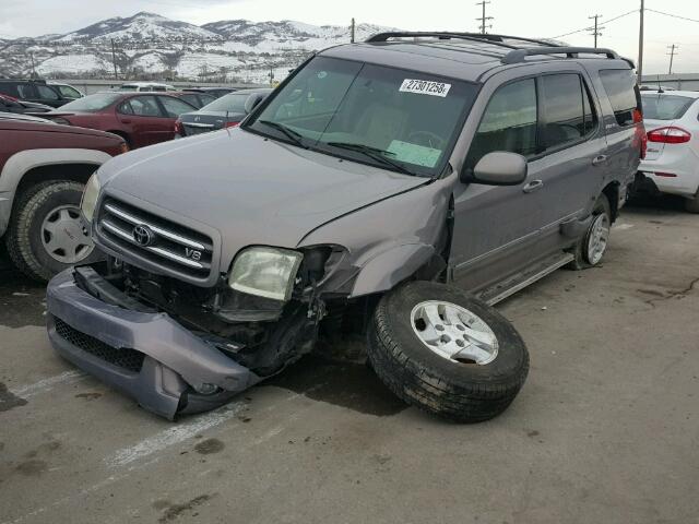 5TDBT48A72S074309 - 2002 TOYOTA SEQUOIA LI GRAY photo 2