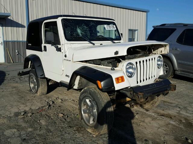 1J4FA49S52P746242 - 2002 JEEP WRANGLER / WHITE photo 1