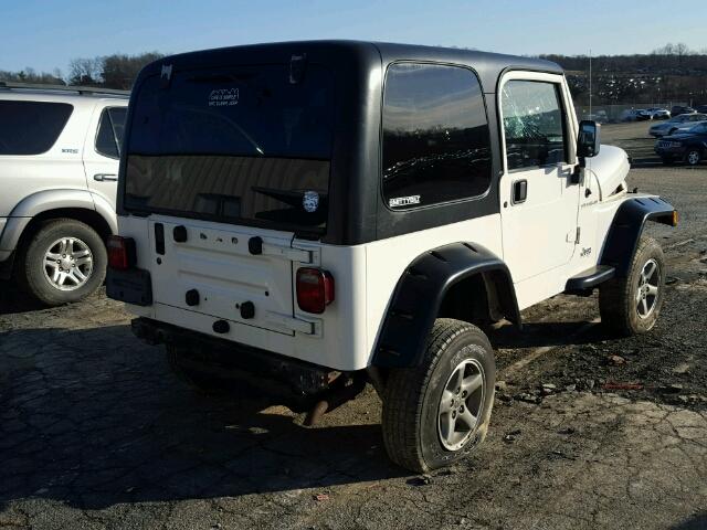 1J4FA49S52P746242 - 2002 JEEP WRANGLER / WHITE photo 4