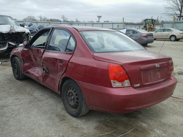 KMHDN46D36U255789 - 2006 HYUNDAI ELANTRA GL MAROON photo 3