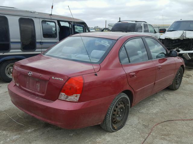 KMHDN46D36U255789 - 2006 HYUNDAI ELANTRA GL MAROON photo 4