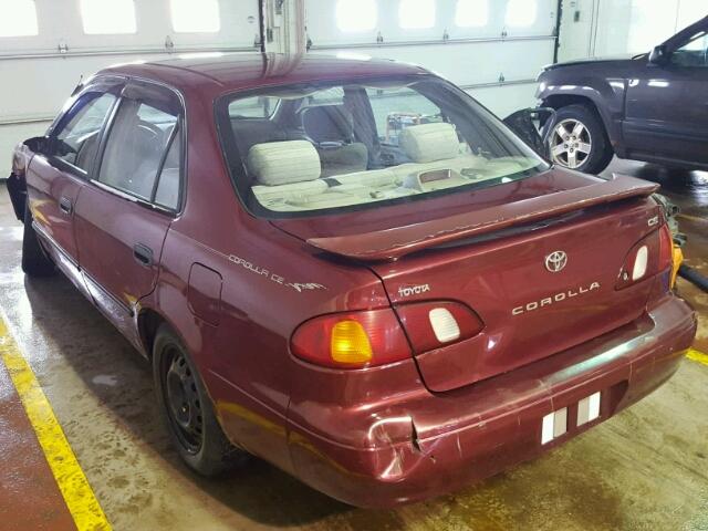 2T1BR12EXYC814879 - 2000 TOYOTA COROLLA VE RED photo 3