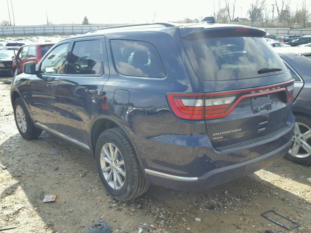 1C4RDJAG1HC860903 - 2017 DODGE DURANGO SX BLUE photo 3