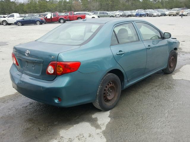 2T1BU40E39C116943 - 2009 TOYOTA COROLLA BA GREEN photo 4