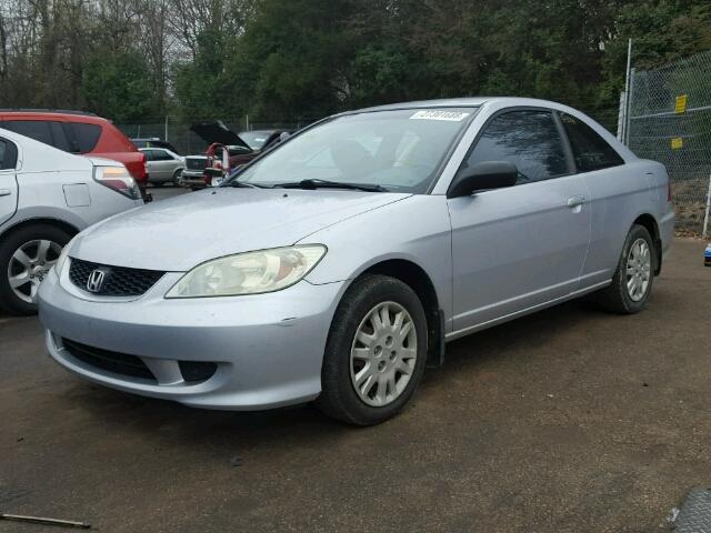 1HGEM22574L064055 - 2004 HONDA CIVIC LX SILVER photo 2