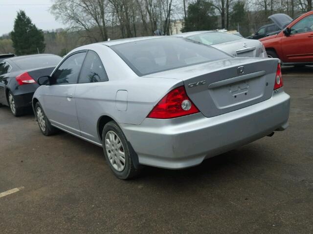 1HGEM22574L064055 - 2004 HONDA CIVIC LX SILVER photo 3