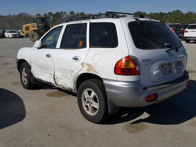 KM8SC83D51U125210 - 2001 HYUNDAI SANTA FE G WHITE photo 3