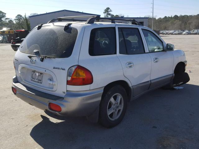 KM8SC83D51U125210 - 2001 HYUNDAI SANTA FE G WHITE photo 4