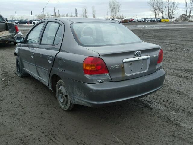 JTDBT123835044459 - 2003 TOYOTA ECHO GRAY photo 3