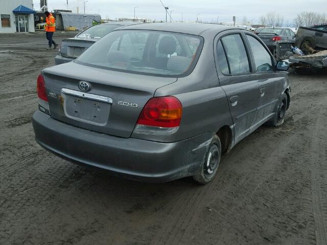 JTDBT123835044459 - 2003 TOYOTA ECHO GRAY photo 4