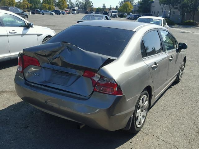 1HGFA16547L064360 - 2007 HONDA CIVIC LX GRAY photo 4