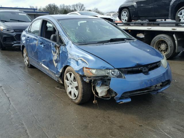 1HGFA16506L071143 - 2006 HONDA CIVIC LX BLUE photo 1