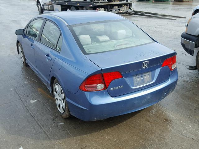 1HGFA16506L071143 - 2006 HONDA CIVIC LX BLUE photo 3