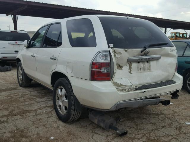 2HNYD18296H547558 - 2006 ACURA MDX WHITE photo 3