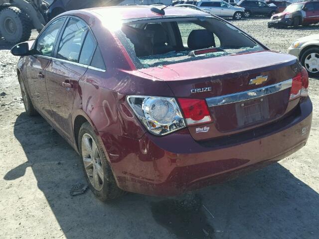 1G1PE5SB9F7226218 - 2015 CHEVROLET CRUZE LT BURGUNDY photo 3