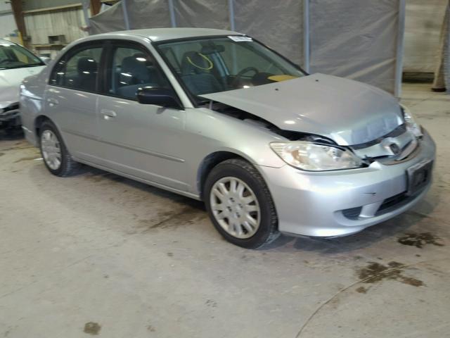 2HGES165X5H605544 - 2005 HONDA CIVIC LX SILVER photo 1