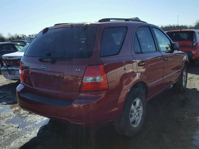 KNDJD735295889182 - 2009 KIA SORENTO LX RED photo 4