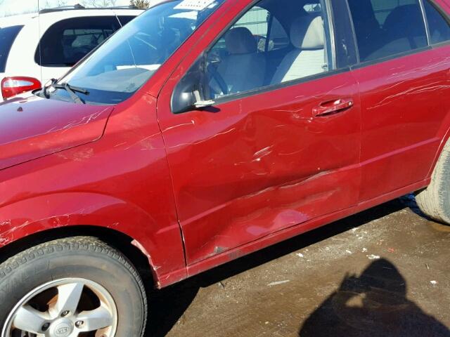 KNDJD735295889182 - 2009 KIA SORENTO LX RED photo 9