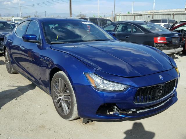 ZAM57XSAXF1152558 - 2015 MASERATI GHIBLI BLUE photo 1