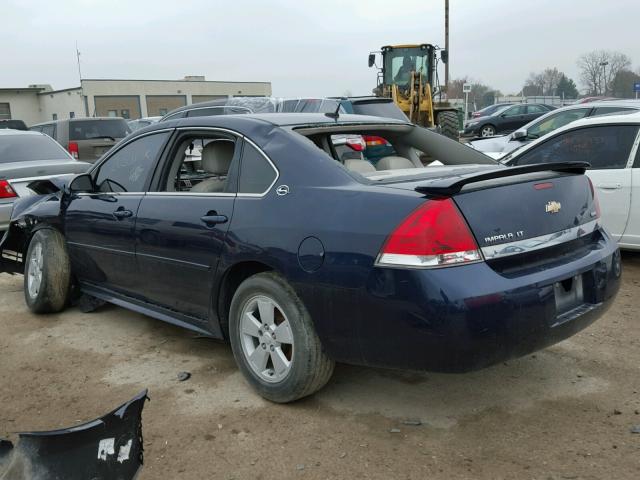 2G1WT57K691120501 - 2009 CHEVROLET IMPALA 1LT BLUE photo 3