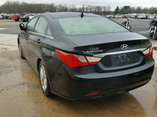 5NPEB4AC8CH445321 - 2012 HYUNDAI SONATA GLS BLACK photo 3