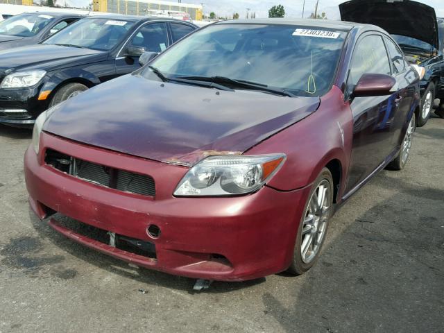 JTKDE167660080516 - 2006 TOYOTA SCION TC MAROON photo 2