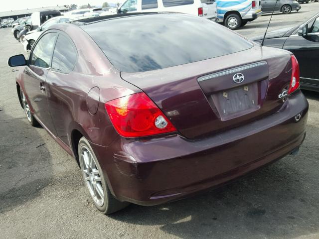 JTKDE167660080516 - 2006 TOYOTA SCION TC 栗色 照片 3