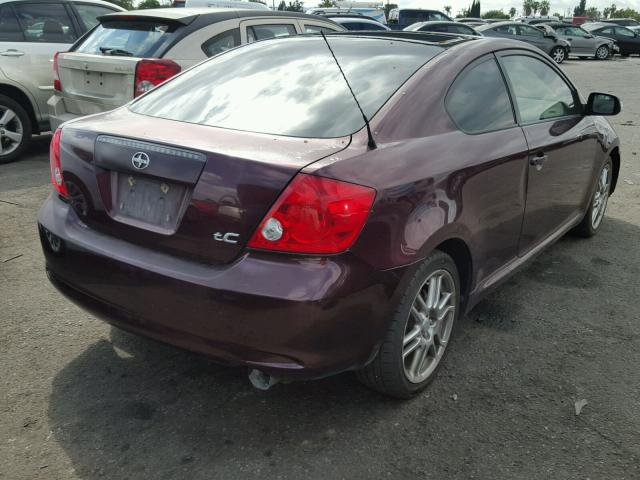 JTKDE167660080516 - 2006 TOYOTA SCION TC MAROON photo 4