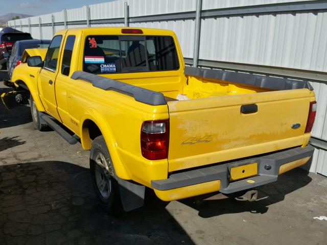 1FTZR45E52PB62287 - 2002 FORD RANGER SUP YELLOW photo 3