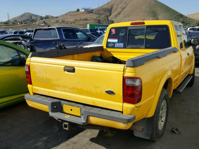 1FTZR45E52PB62287 - 2002 FORD RANGER SUP YELLOW photo 4