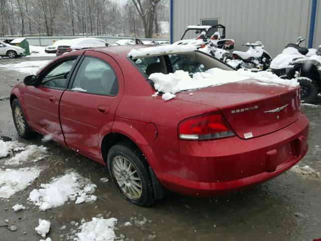 1C3EL46X64N212472 - 2004 CHRYSLER SEBRING LX RED photo 3