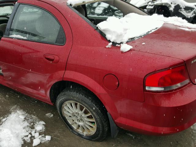 1C3EL46X64N212472 - 2004 CHRYSLER SEBRING LX RED photo 9