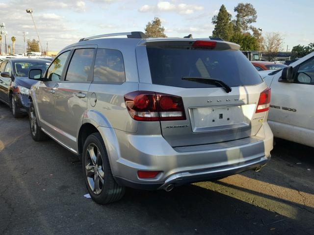 3C4PDCGG1HT522853 - 2017 DODGE JOURNEY CR SILVER photo 3