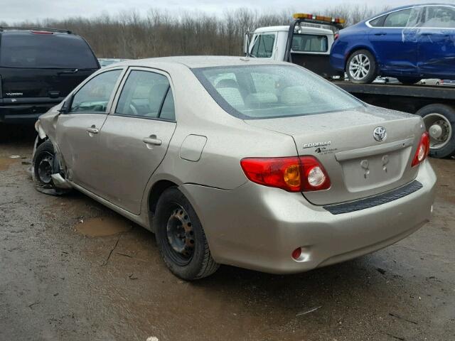 2T1BU40E09C138382 - 2009 TOYOTA COROLLA BA GOLD photo 3