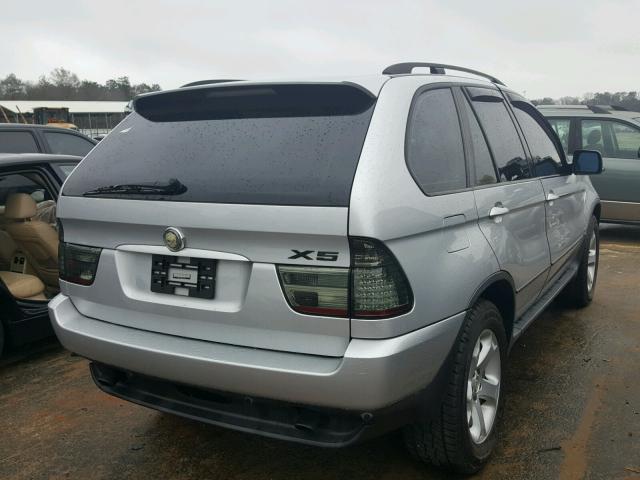 5UXFA13544LU45722 - 2004 BMW X5 3.0I SILVER photo 4