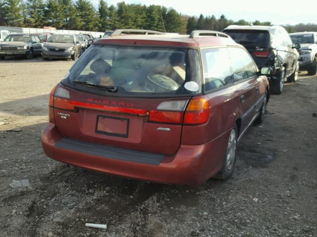 4S3BH635427303532 - 2002 SUBARU LEGACY L BURGUNDY photo 4