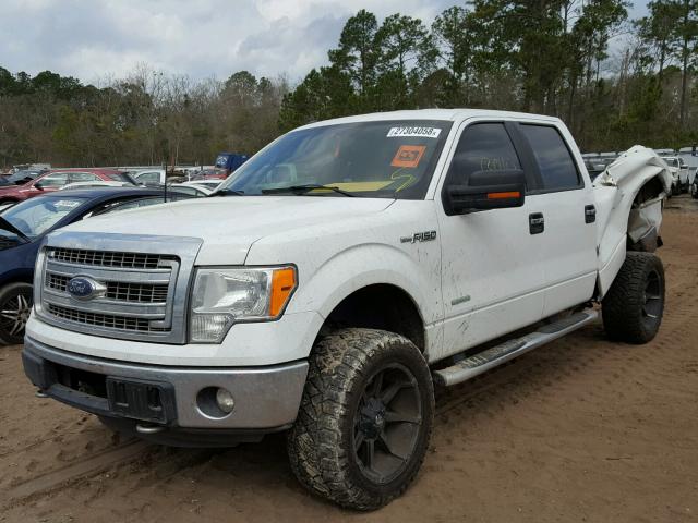 1FTFW1ET8DKE47378 - 2013 FORD F150 SUPER WHITE photo 2