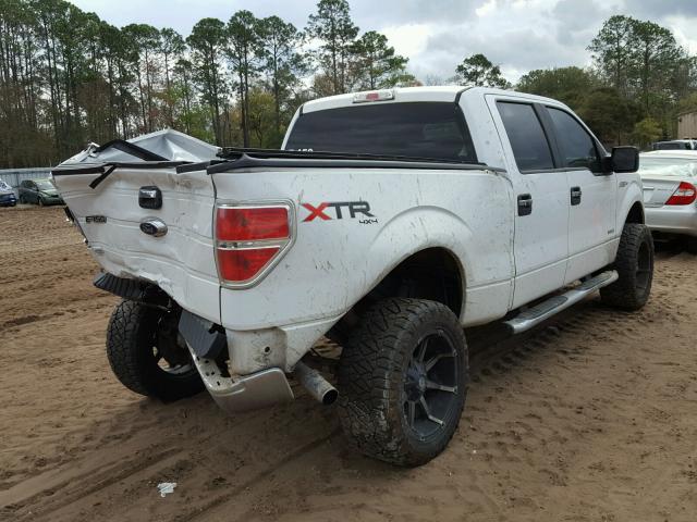 1FTFW1ET8DKE47378 - 2013 FORD F150 SUPER WHITE photo 4