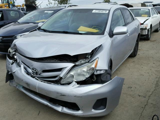 2T1BU4EE3BC609861 - 2011 TOYOTA COROLLA BA SILVER photo 2